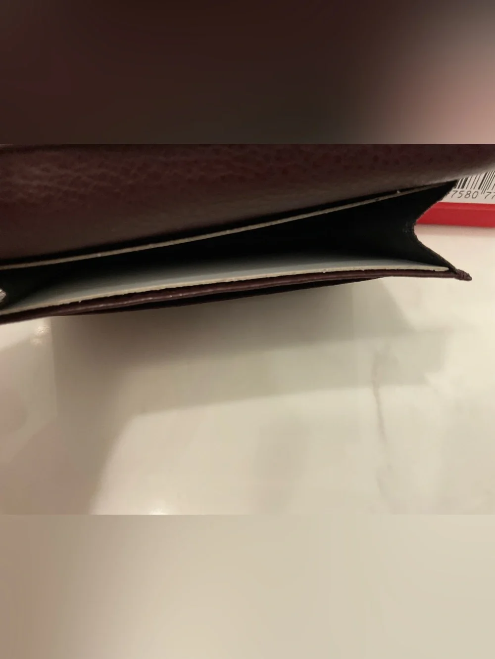 NEW Salvatore Ferragamo Gancini Embossed Gusseted Credit Card Wallet - BURGUNDY